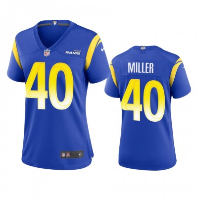 Los Angeles Rams #40 Von Miller Women's Nike Game NFL Jersey - Royal